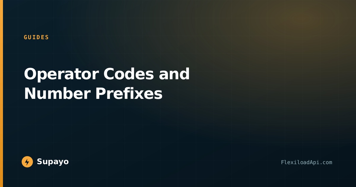 Operator Codes and Number Prefixes